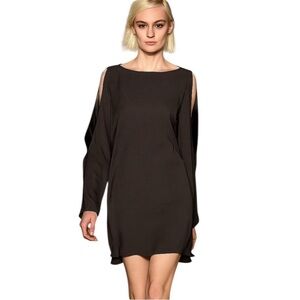 Jay Godfrey Open Slit Long Sleeve Chiffon Dress size 4